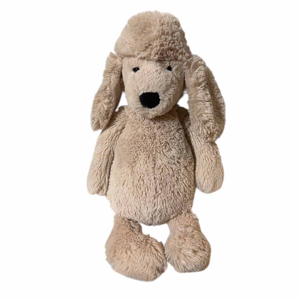 Jellycat Bashful Poodle Plush Medium Cream/Beige Dog Stuffed Animal 12 inch Toy